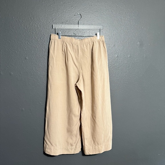 J. Jill Pure Wide-Leg 100% Tencel Culotte Pants Tan Beige Size M - Picture 3 of 6